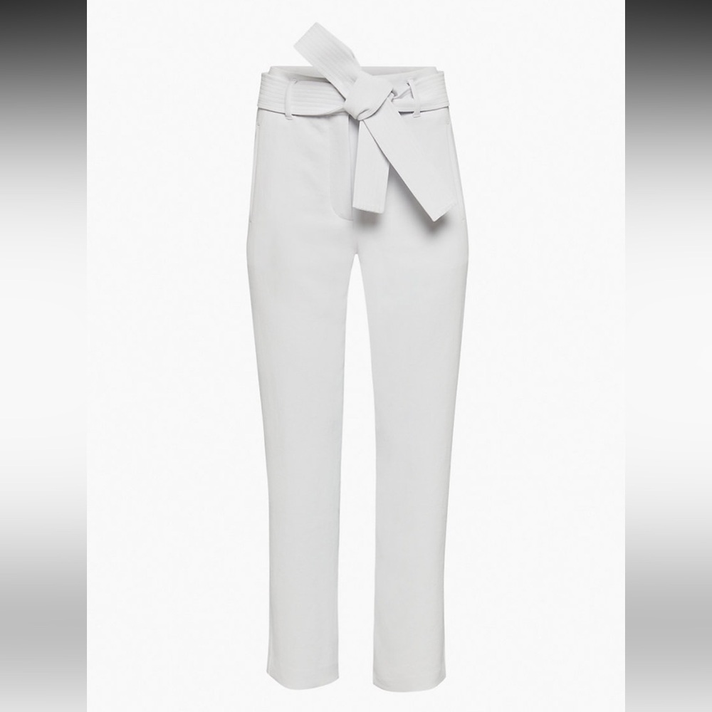 Aritzia Wilfred Tie-Front Pants in Frozen Grey
